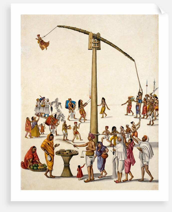 The Hook-swinging Festival. Murshidabad, India, late 18th-early 19th century by Unknown