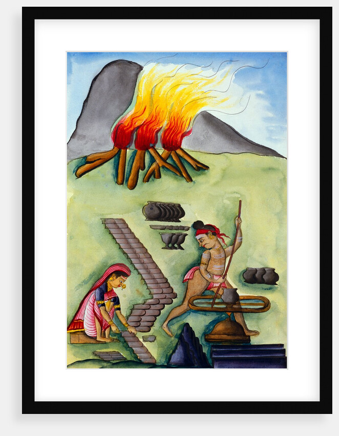 A potter at work by Unknown