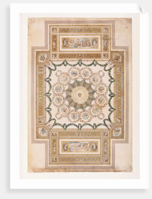 Design for the Library Ceiling at Woburn by William Chambers