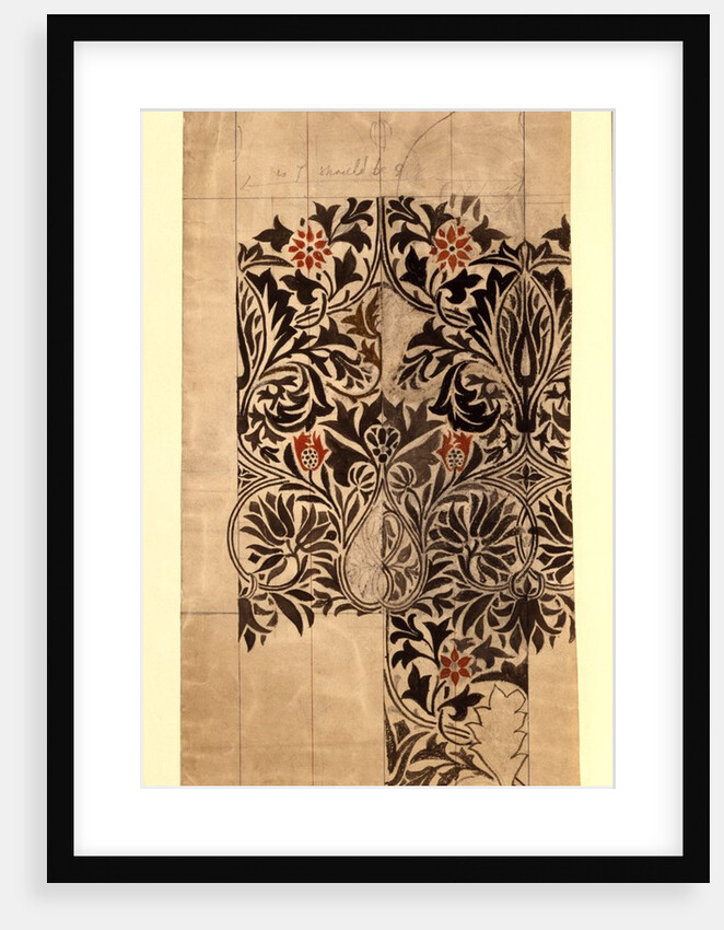 Design for cotton damask by William Morris