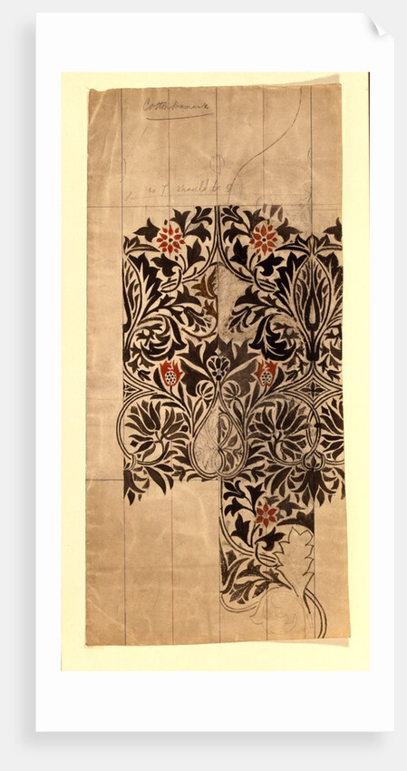 Design for cotton damask by William Morris