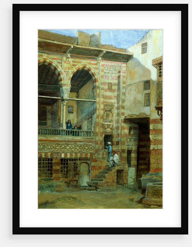 A courtyard in the house of Sheik Sadat by Frank Dillon