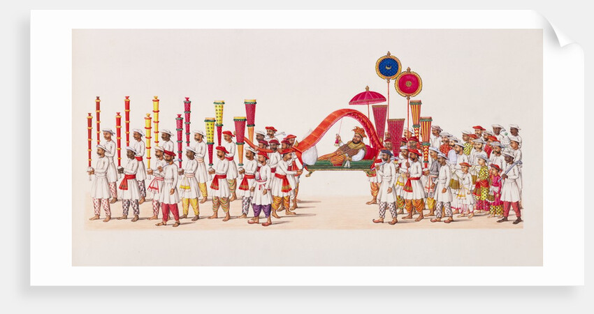 Procession with a visiting Singhalese ruler. Thanjavur, India, early 19th century by Unknown
