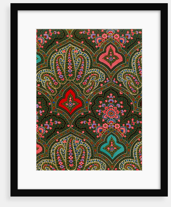 Design for printed shawl fabric by George Charles Haité