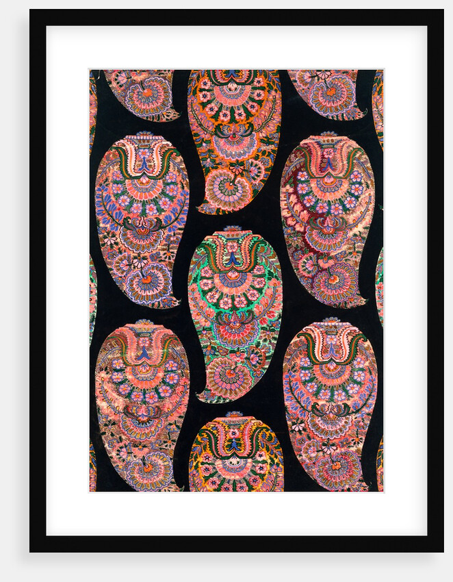 Design for a printed shawl fabric by George Charles Haite