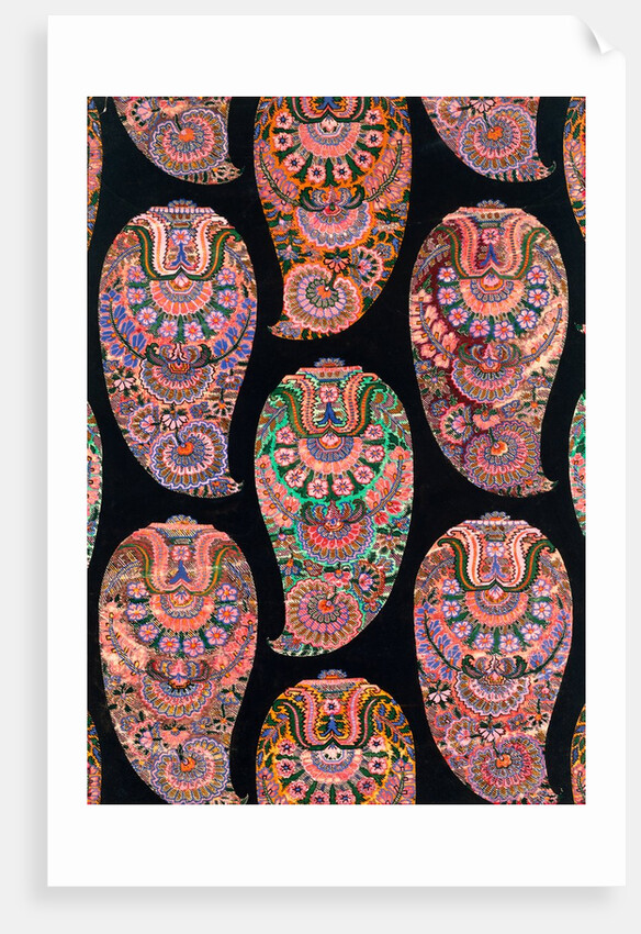 Design for a printed shawl fabric by George Charles Haite