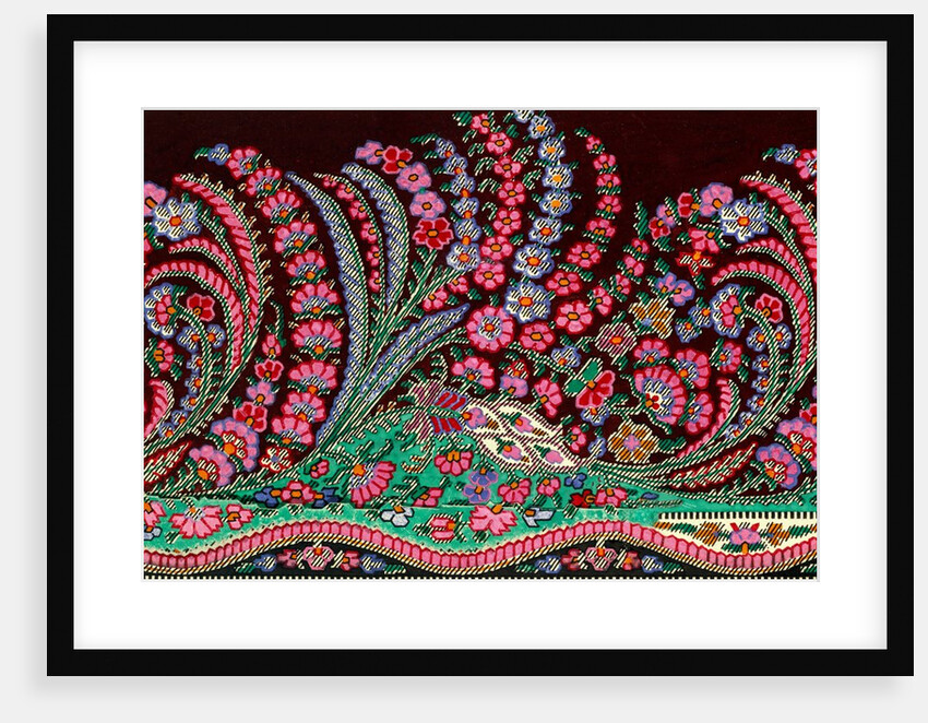 Design for printed shawl fabric by George Charles Haité