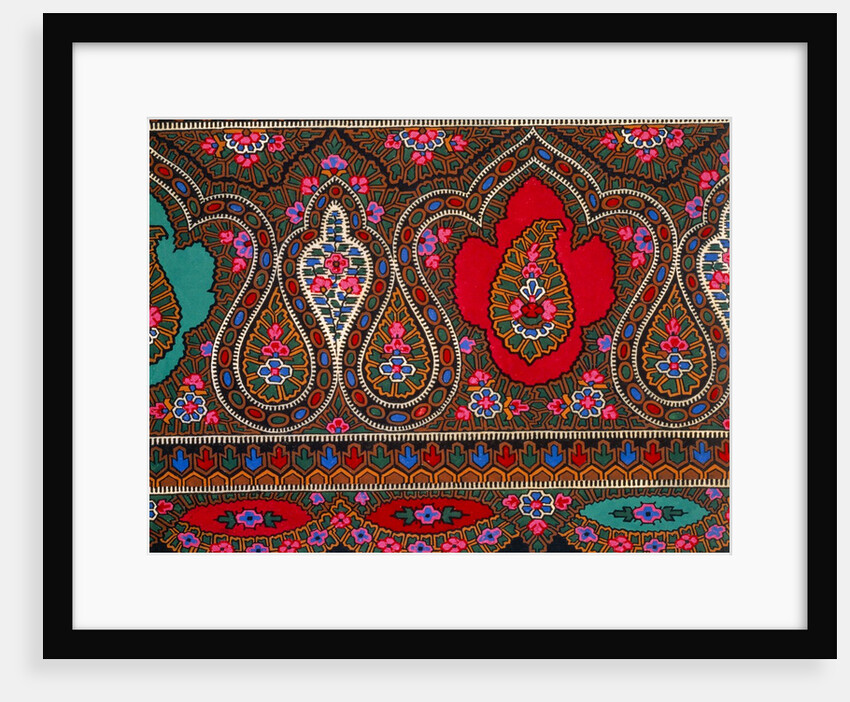 Design for printed shawl fabric by George Charles Haité