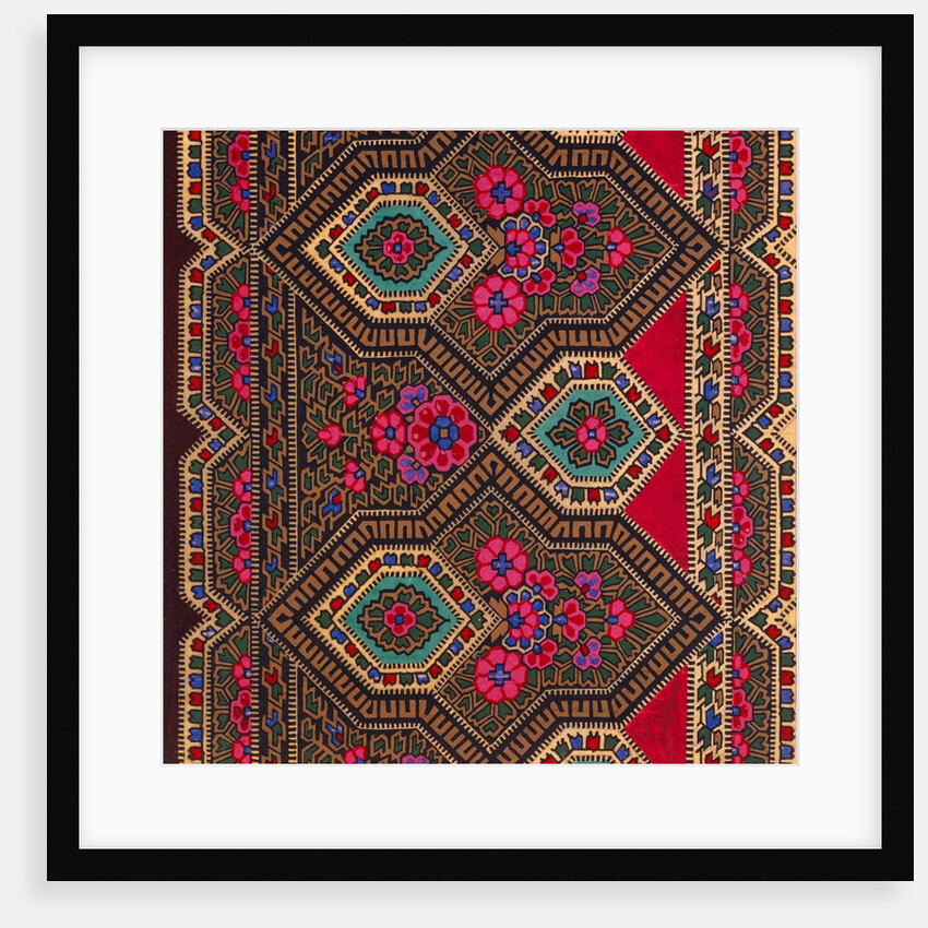 Design for printed shawl fabric by George Charles Haité