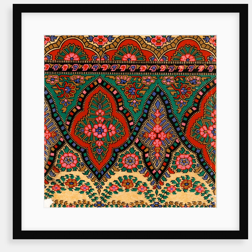 Design for printed shawl fabric by George Charles Haité