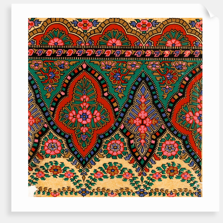 Design for printed shawl fabric by George Charles Haité