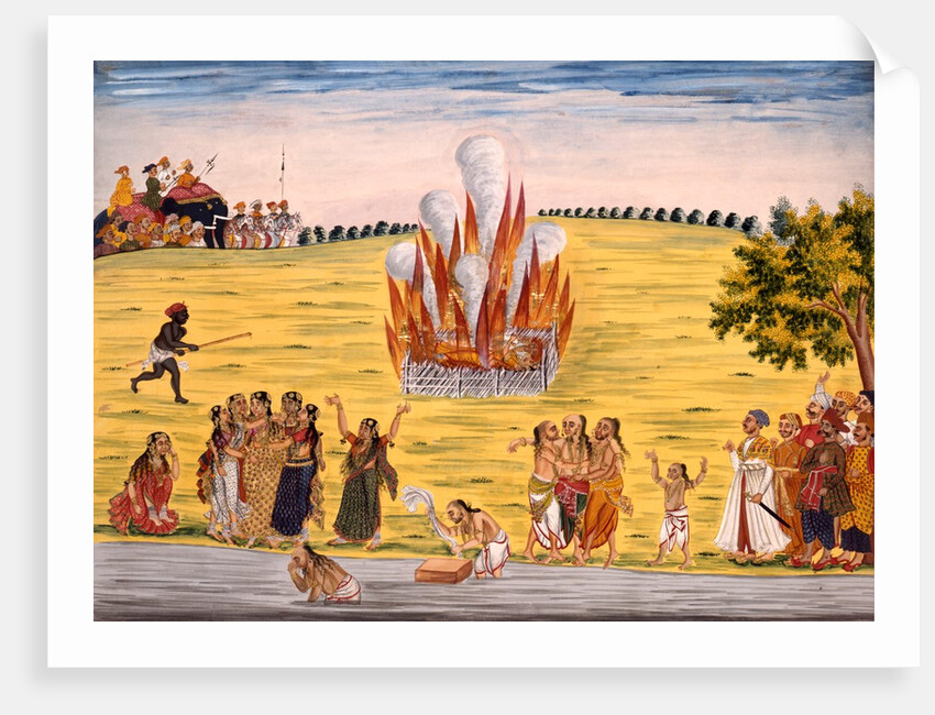 Sati ceremony. India, early 19th century by Unknown