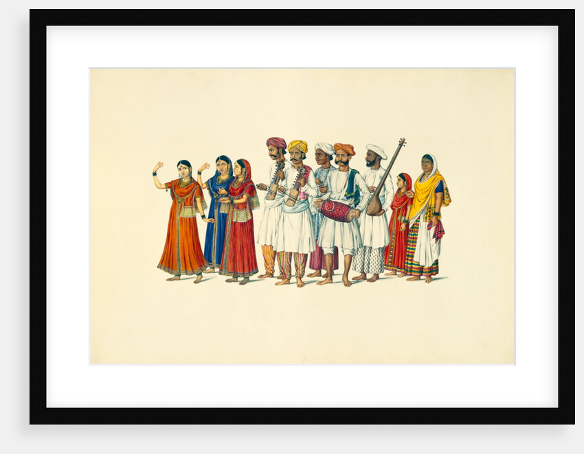 A group of dancers and musicians by Unknown