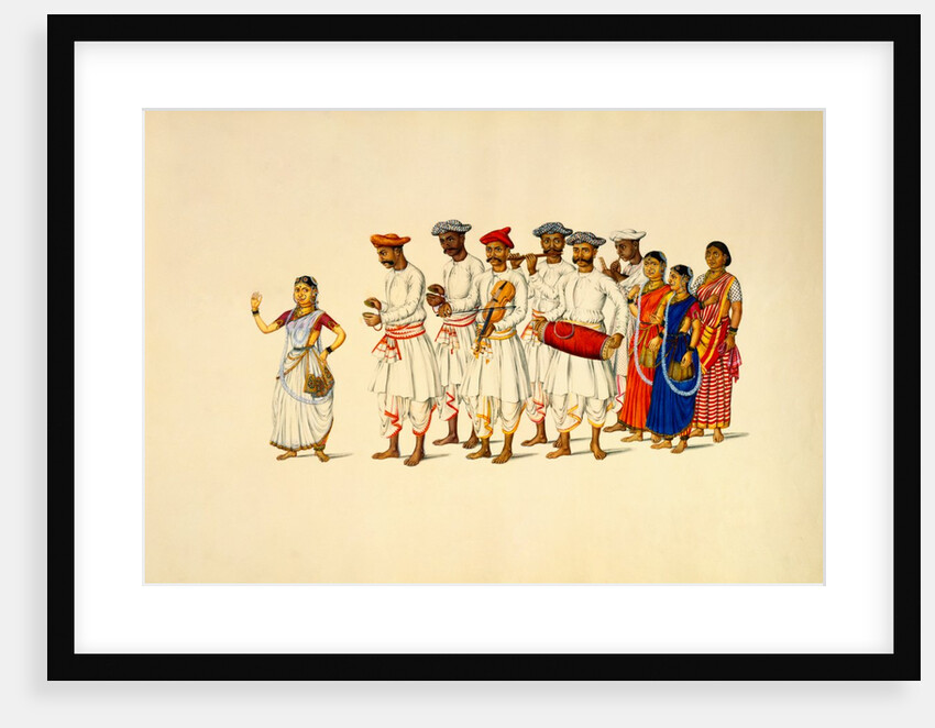 A group of dancers & musicians by Unknown