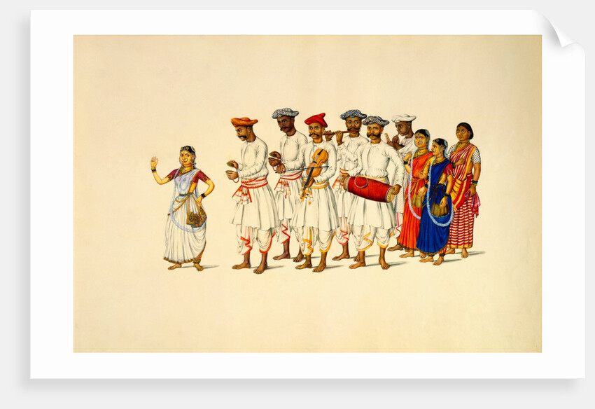 A group of dancers & musicians by Unknown