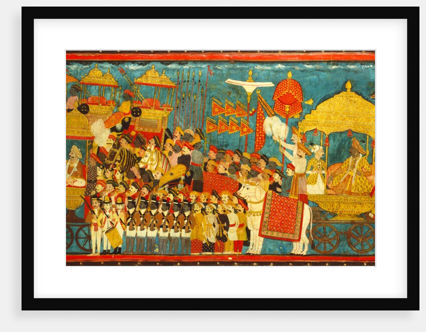Processional scene with Amar Singh. Thanjavur, India, late 18th century by Unknown