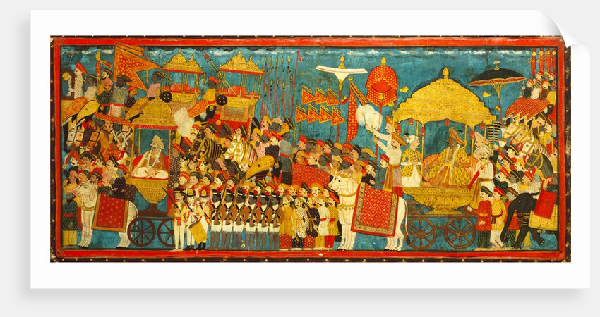 Processional scene with Amar Singh. Thanjavur, India, late 18th century by Unknown