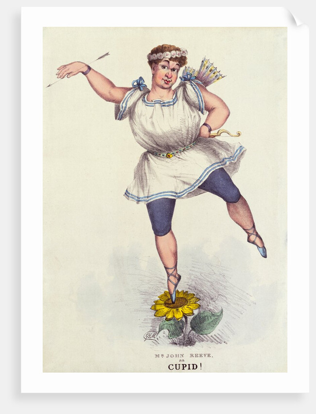 Mr John Reeve in a burlesque of the myth of Cupid and Psyche. London, England, 1832 by Unknown