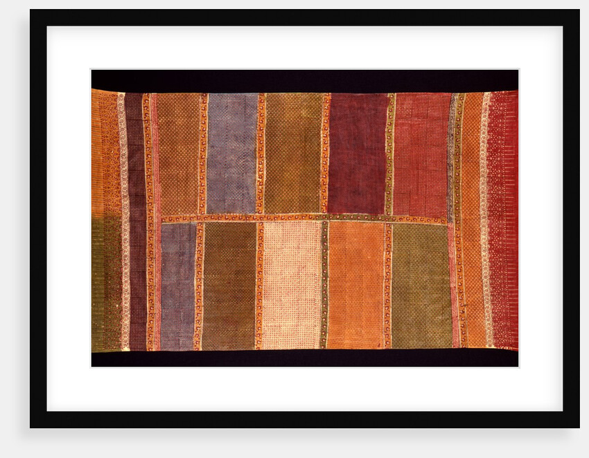 Cloth with design of multi-colour rectangles by Unknown
