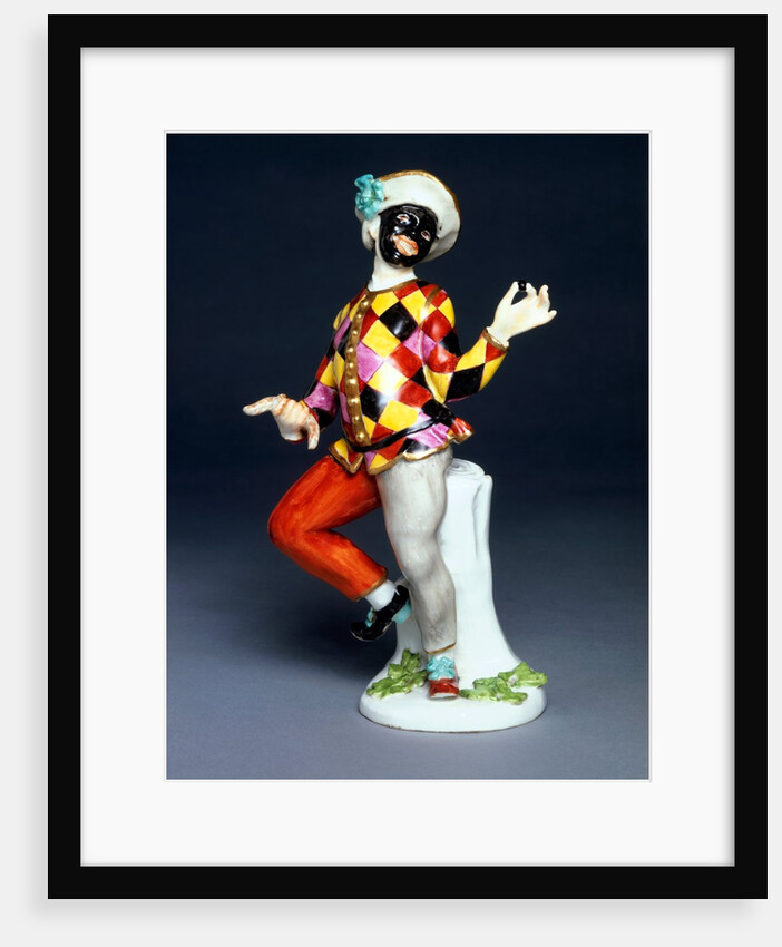 Harlequin holding a black cherry by Johann Joachim Kändler