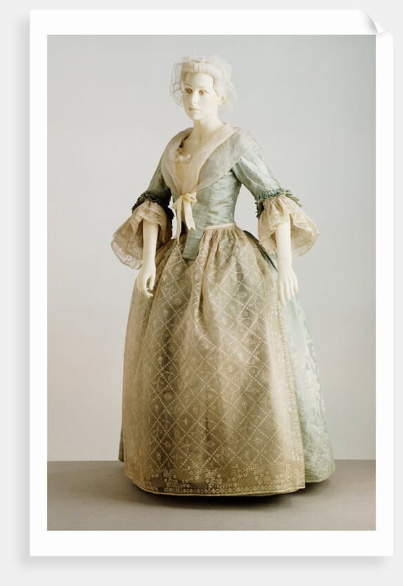 Apron, gown and petticoat. Britain, mid-18th century by Unknown
