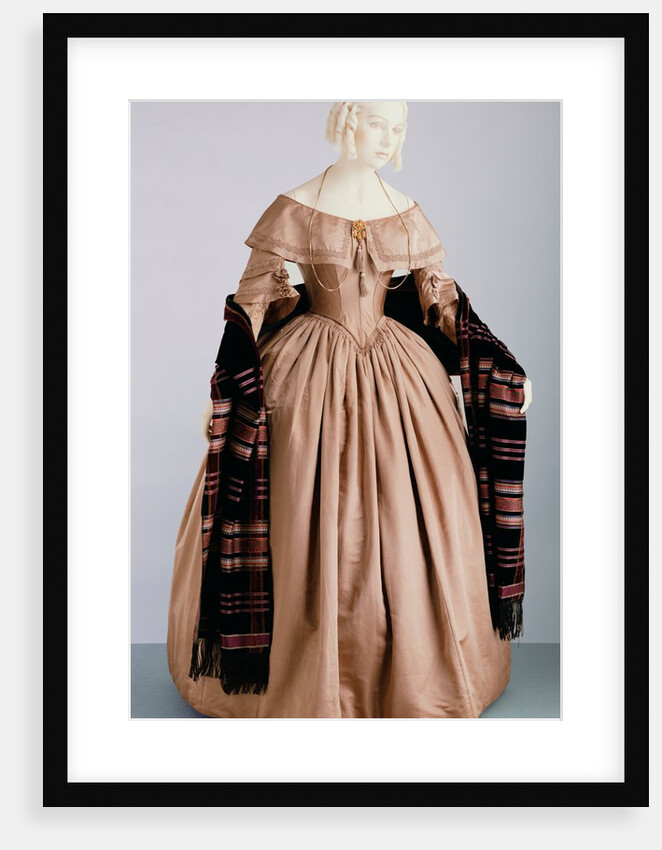 Dress and scarf. England, 1842 by Unknown