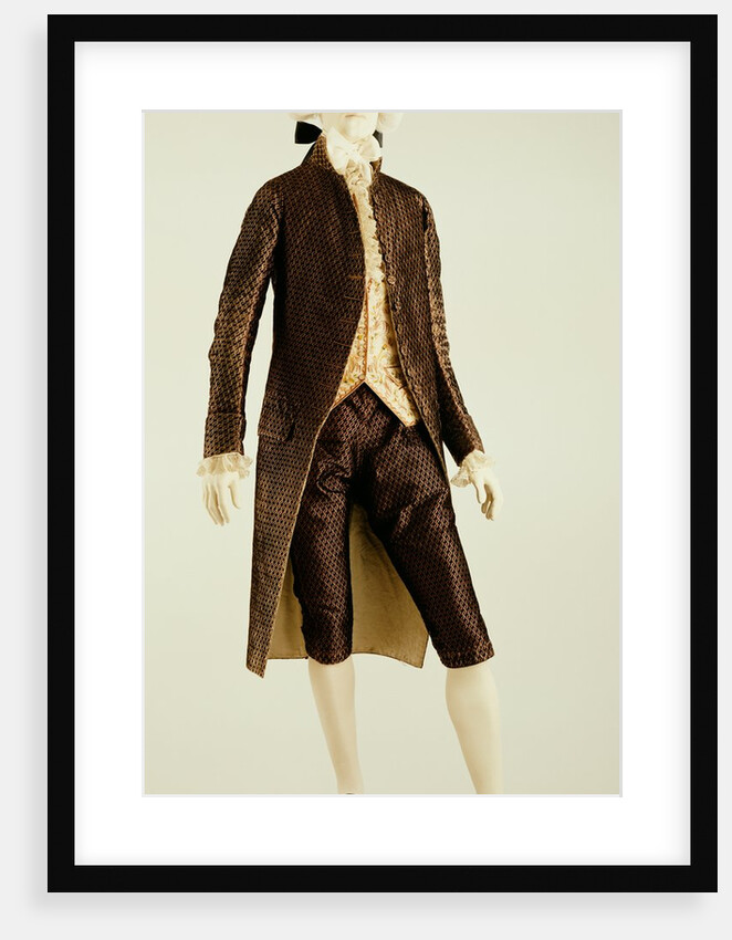 Dress suit and waistcoat. England, 1780-90 by Unknown