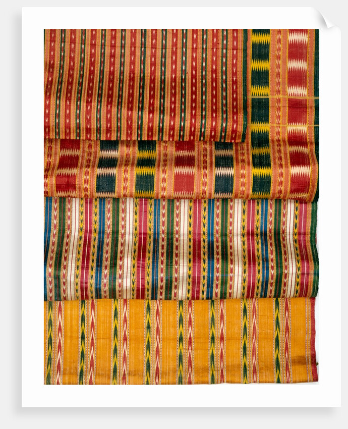 Four lengths of Mashru fabric. Tamil Nadu, mid-19th century. by Unknown
