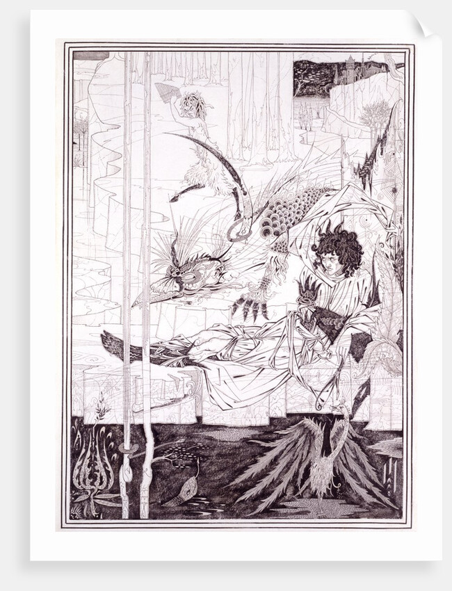 How King Arthur saw the Questing Beast by Aubrey Vincent Beardsley