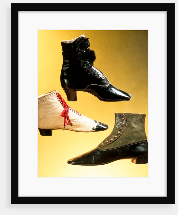 Woman's and Man's boots. Europe, 19th century by Unknown