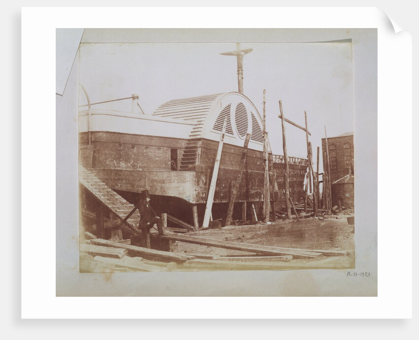 Paddle Steamer in Dry Dock by Calvert Richard Jones