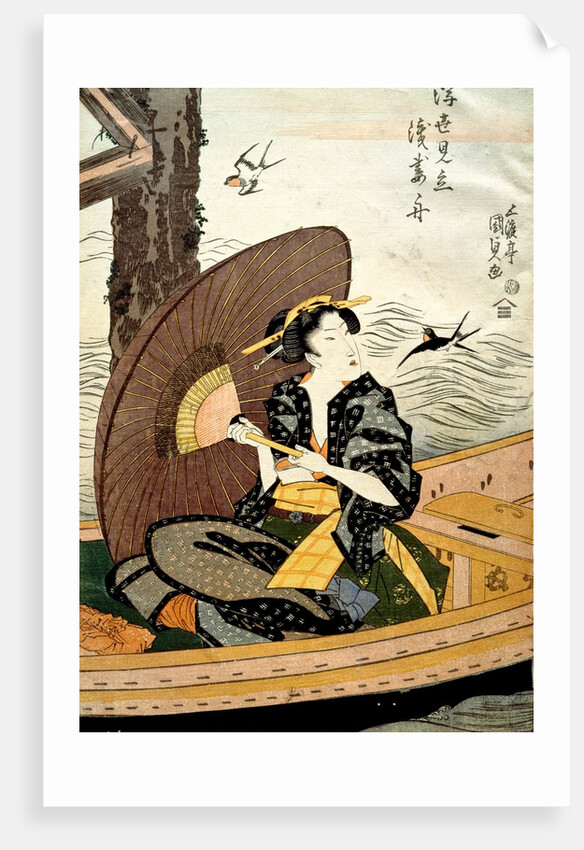 Representation of a Boating Courtesan by Utagawa Kunisada
