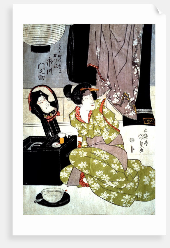Ichikawa Monnosuke III as the Geisha Otsuma of Mirokucho by Utagawa Kunisada (I)