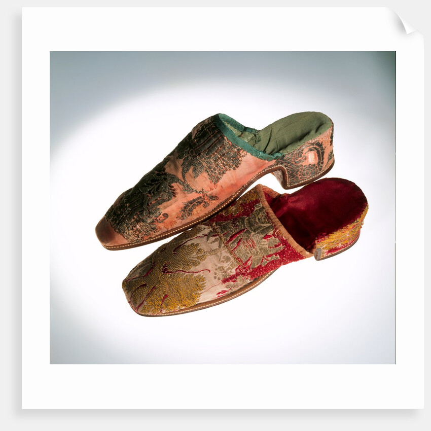 Man's slippers. Britain, 1710-20 by Unknown