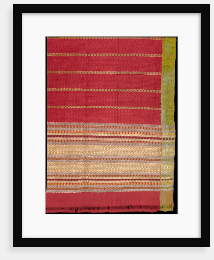 Woven silk fragment. Punjab, India, mid-19th century by Unknown