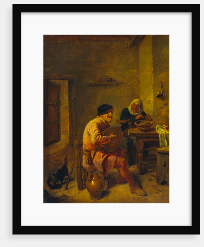 A Man Playing a Lute by Adriaen Brouwer