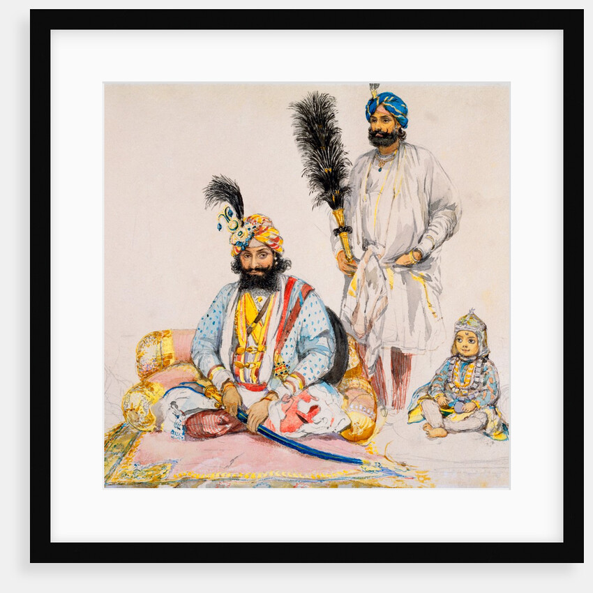 Gulab Singh of Kashmir, with child by William Carpenter
