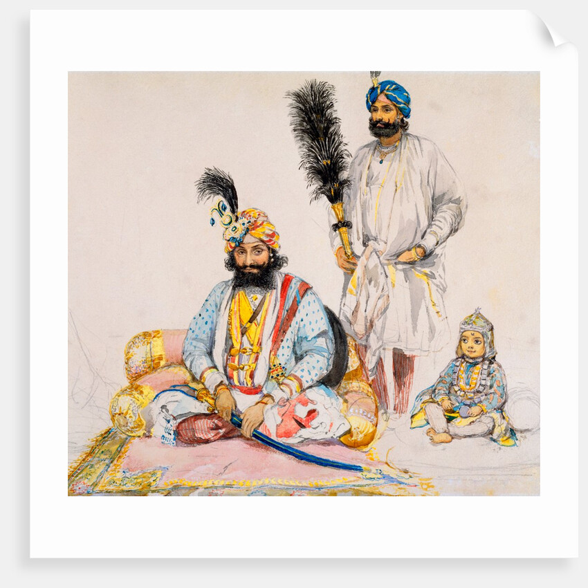 Gulab Singh of Kashmir, with child by William Carpenter