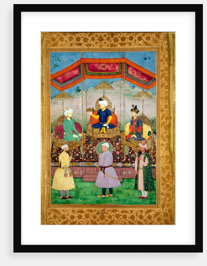 Timur Handing the Imperial Crown to Babur by Govardhan