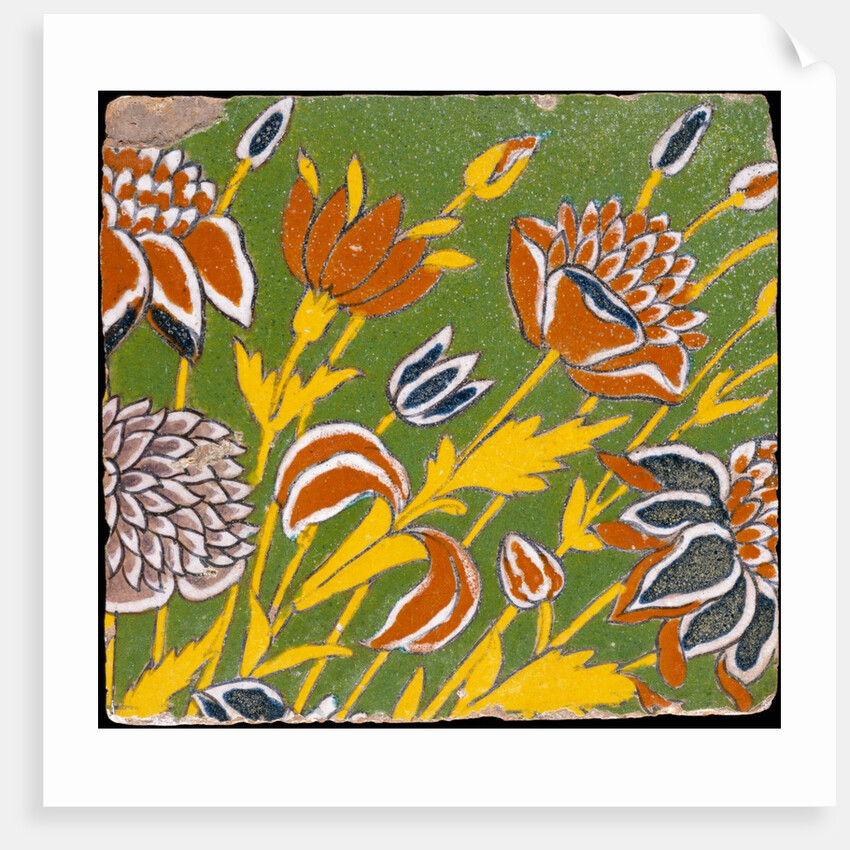 Glazed tile. India, 17th century by Unknown