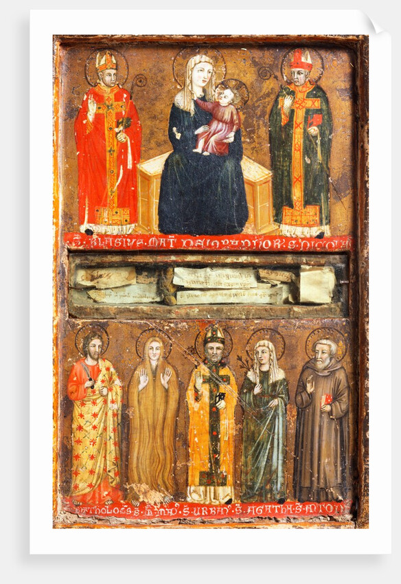 The Virgin and Child with Saints. Italy, early 14th century by Anonymous