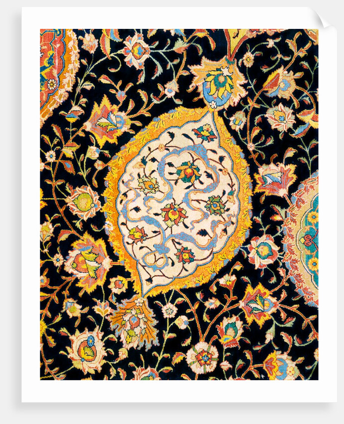 The Ardabil Carpet, detail. Iran, mid-16th century by Anonymous