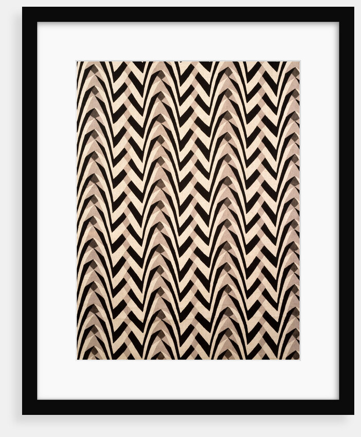 Furnishing fabric with chevron-like bands by Gregory Brown & William Foxton