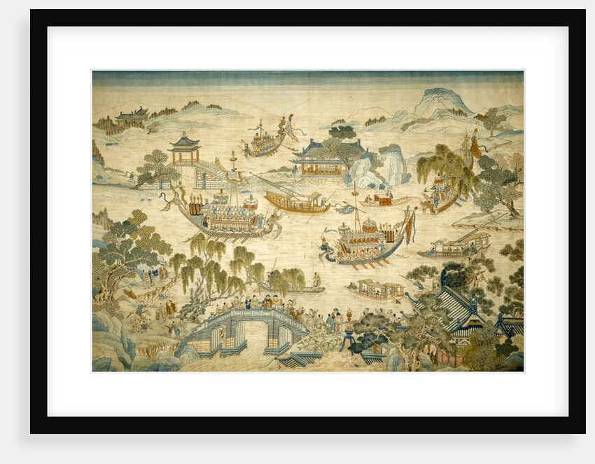 Tapestry depicting the Dragon Boat Festival by Unknown