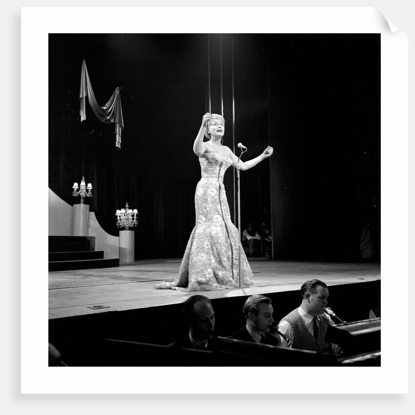 Jane Morgan, American popular music singer, at the London Palladium by Harry Hammond