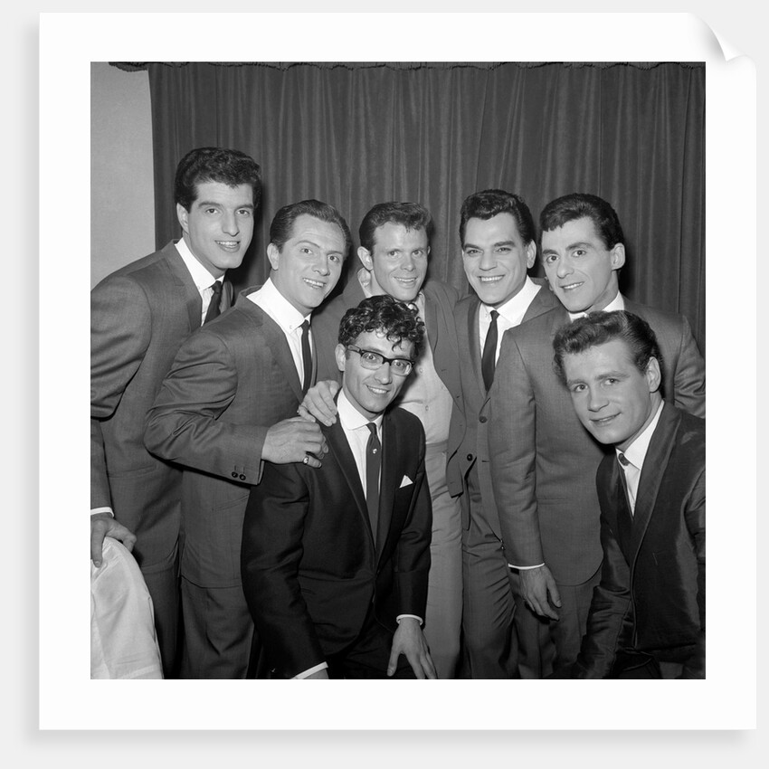 Freddie Garitty, Del Shannon and Frankie Vallie with other musicians by Harry Hammond