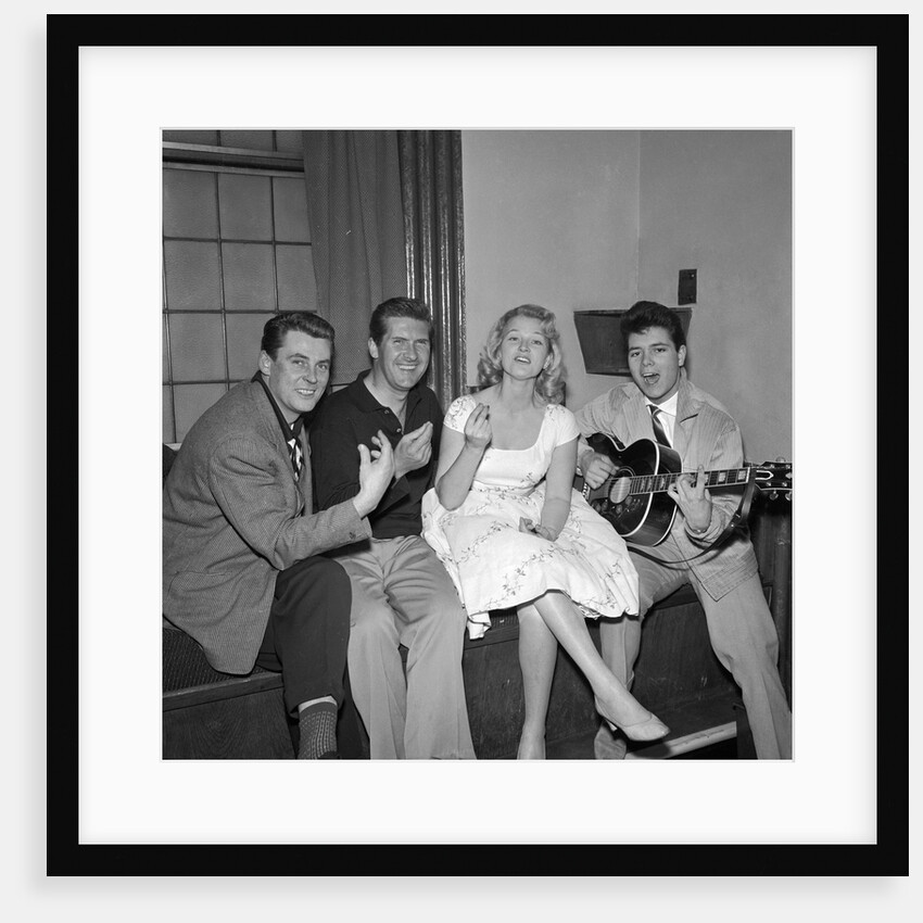 Cliff Richard with celebrity friends at the Palladium by Harry Hammond