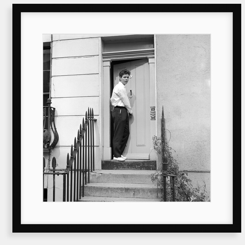 Cliff Richard outside his Chelsea flat by Harry Hammond