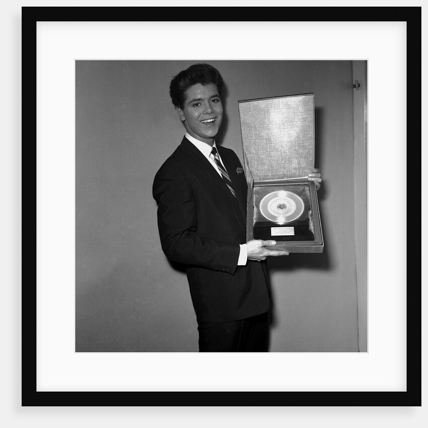 Cliff Richard with his first gold record by Harry Hammond