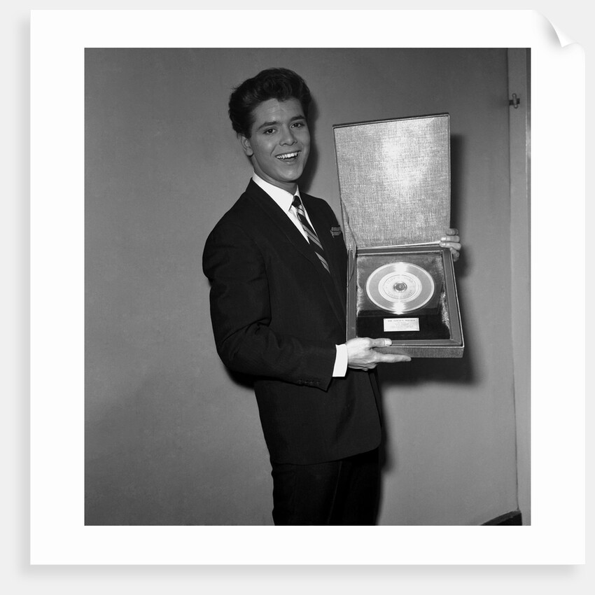 Cliff Richard with his first gold record by Harry Hammond